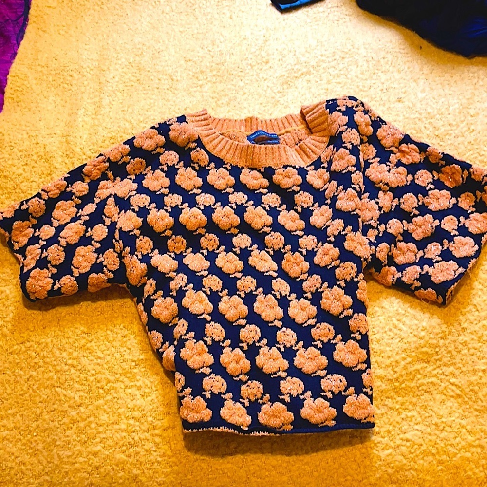 New Urban Outfitters glittery crop (loose) sweater short sleeve sweater- XS